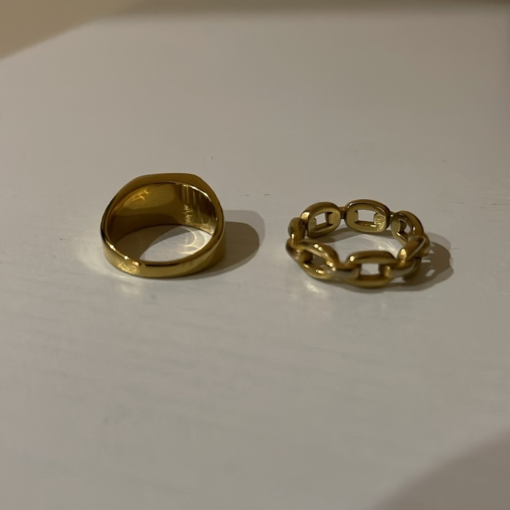 Gold Statement Rings Set - Picture 2 of 2